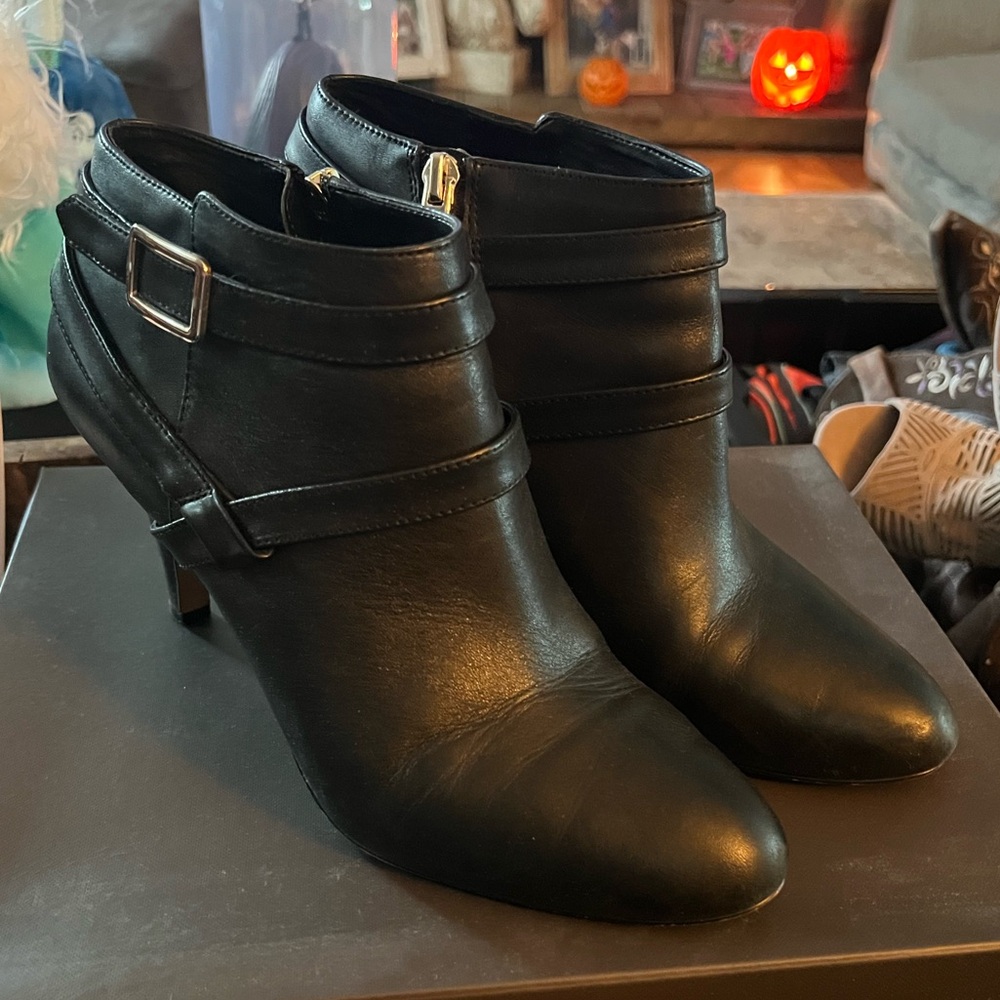 Vince Camuto Black ankle booties.
